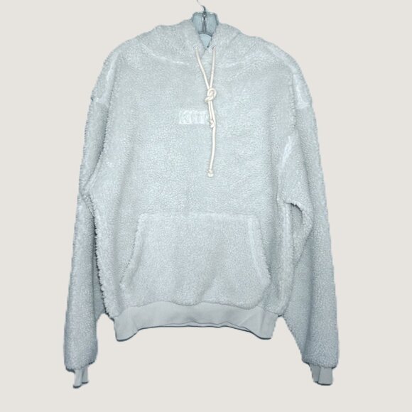 Kith Sherpa Box Logo Hoodie 'Illusion Blue' - KH2425 size Small - Picture 2 of 6